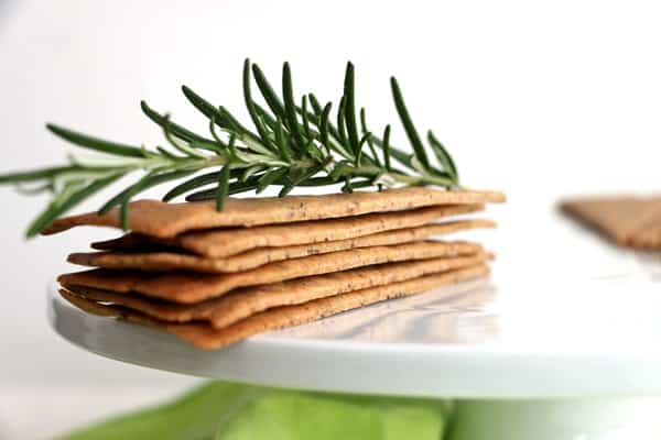 Buckwheat Rosemary Crackers (gluten-free & vegan)