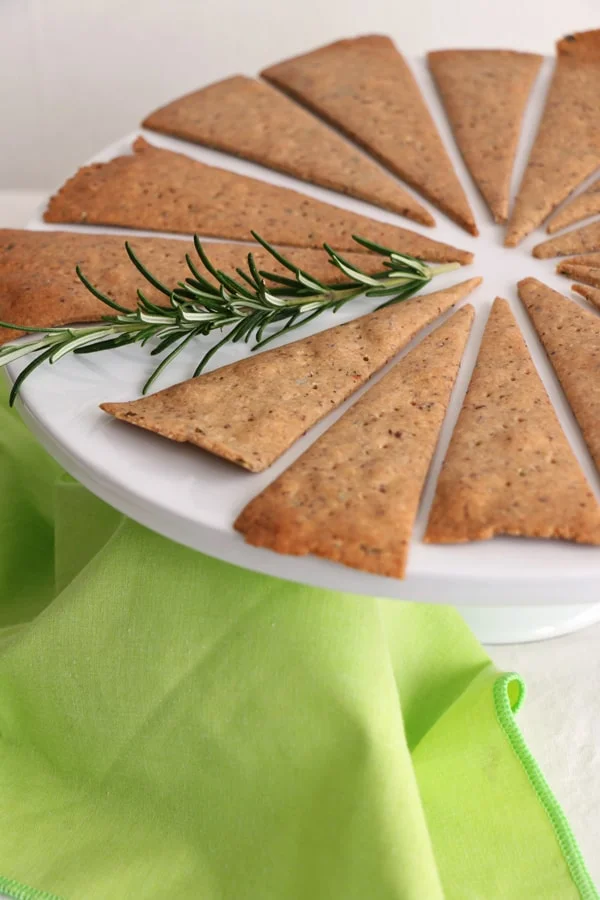 Buckwheat Rosemary Crackers (gluten-free & vegan)