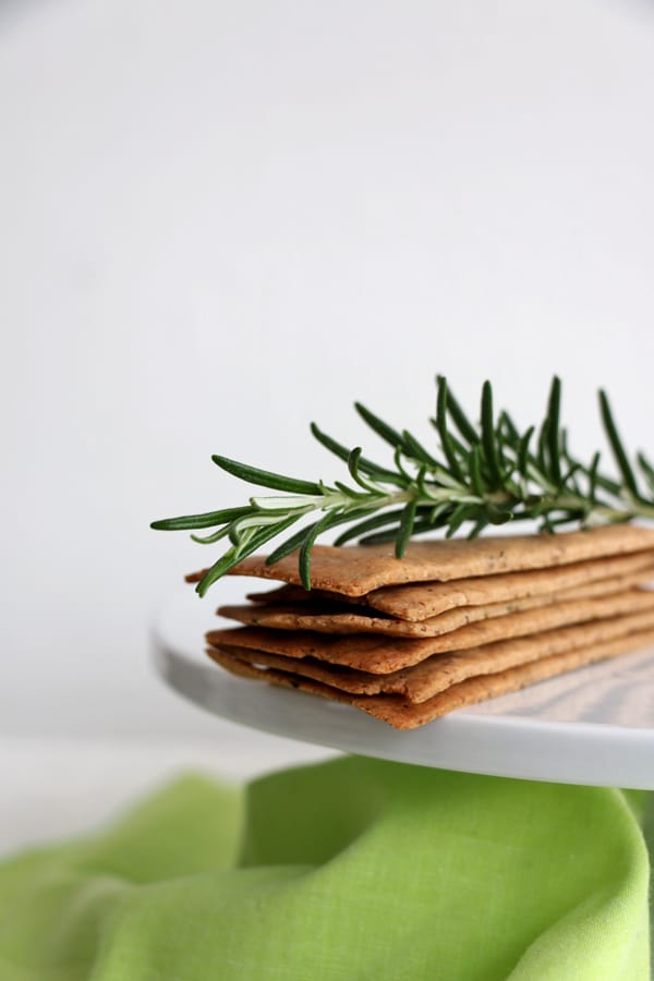 Buckwheat Rosemary Crackers (gluten-free & vegan)