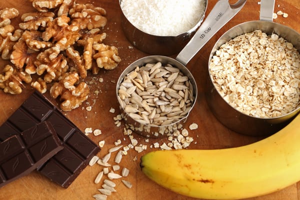 Banana Walnut Oat Cookies