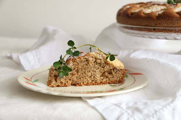 Apple Thyme and Almond Cake