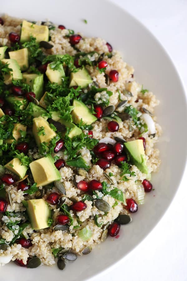 Quinoa Kale Pomegranate Salad