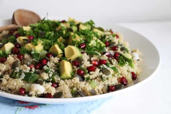 Quinoa Kale Pomegranate Salad