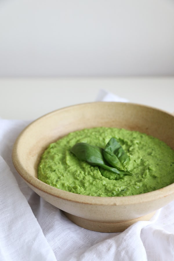 Green Pea and Basil Dip Nirvana Cakery