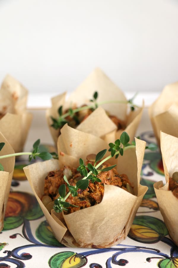 Beetroot, Carrot and Thyme Savoury Muffins (vegan)