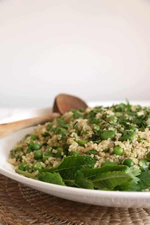 Broad Bean Pea and Quinoa Salad