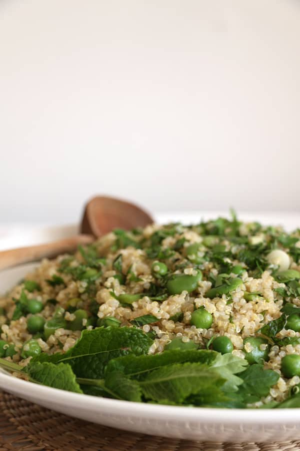 Broad Bean Pea and Quinoa Salad