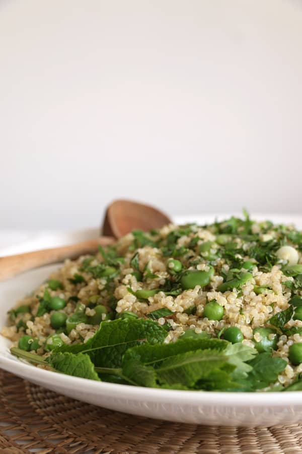 Broad Bean Pea and Quinoa Salad