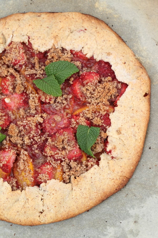 Peach and Strawberry Rustic Tart