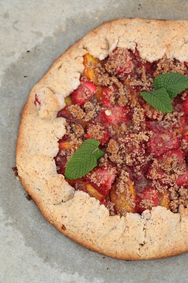 Peach and Strawberry Rustic Tart