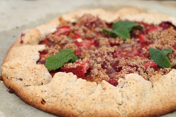 Peach and Strawberry Rustic Tart