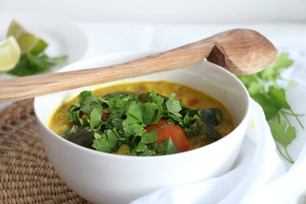 Aubergine, Courgette and Lentil Curry