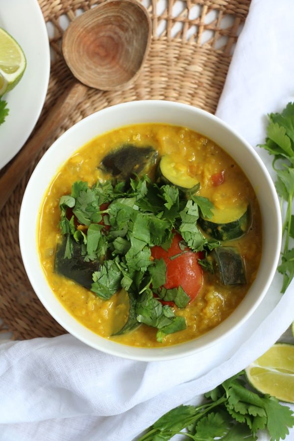 Aubergine, Courgette and Lentil Curry