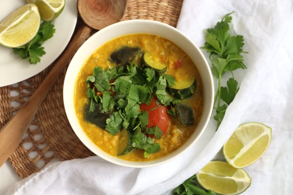 Aubergine, Courgette and Lentil Curry