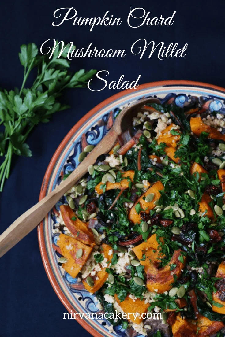 Pumpkin, Chard and Mushroom Millet Salad