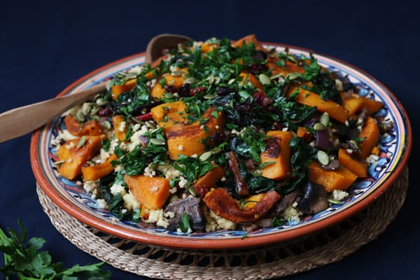 Pumpkin, Chard and Mushroom Millet Salad