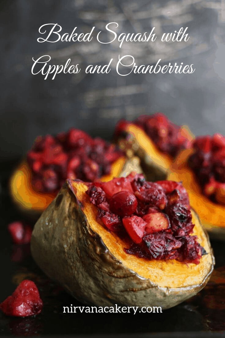 Baked Squash with Apples and Cranberries