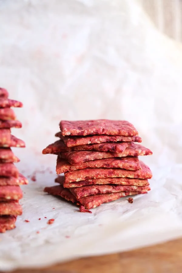 Beetroot and Buckwheat Crackers