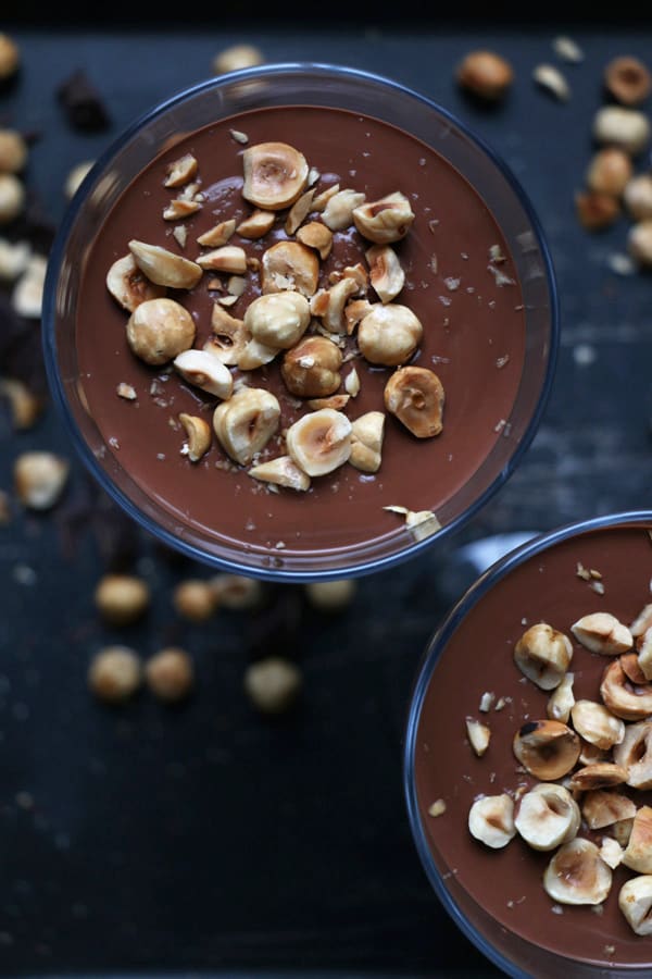 Hazelnut and Chocolate Mousse - healthy vegan hazelnut and chocolate mousse, the perfect dessert for chocolate lovers