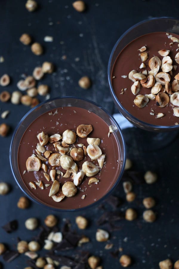 Hazelnut and Chocolate Mousse - healthy vegan hazelnut and chocolate mousse, the perfect dessert for chocolate lovers