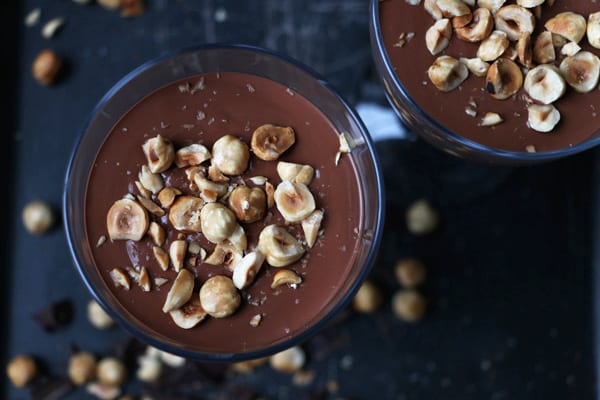 Hazelnut and Chocolate Mousse - healthy vegan hazelnut and chocolate mousse, the perfect dessert for chocolate lovers