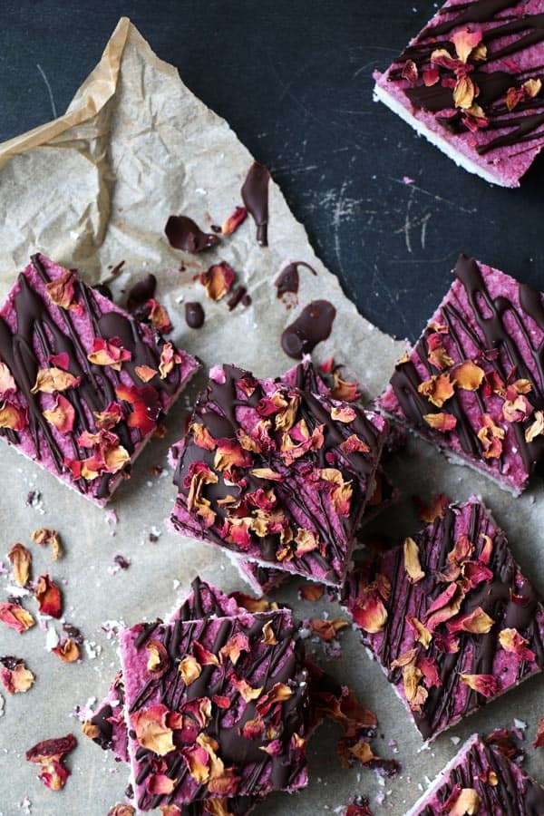 Raw Coconut and Raspberry Bars (grain-free & vegan)