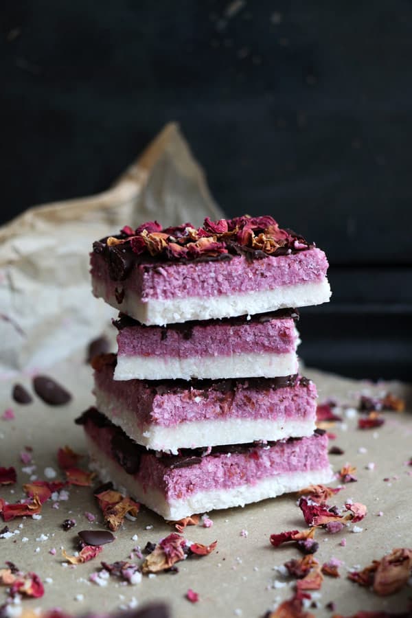 Raw Coconut and Raspberry Bars (grain-free & vegan)