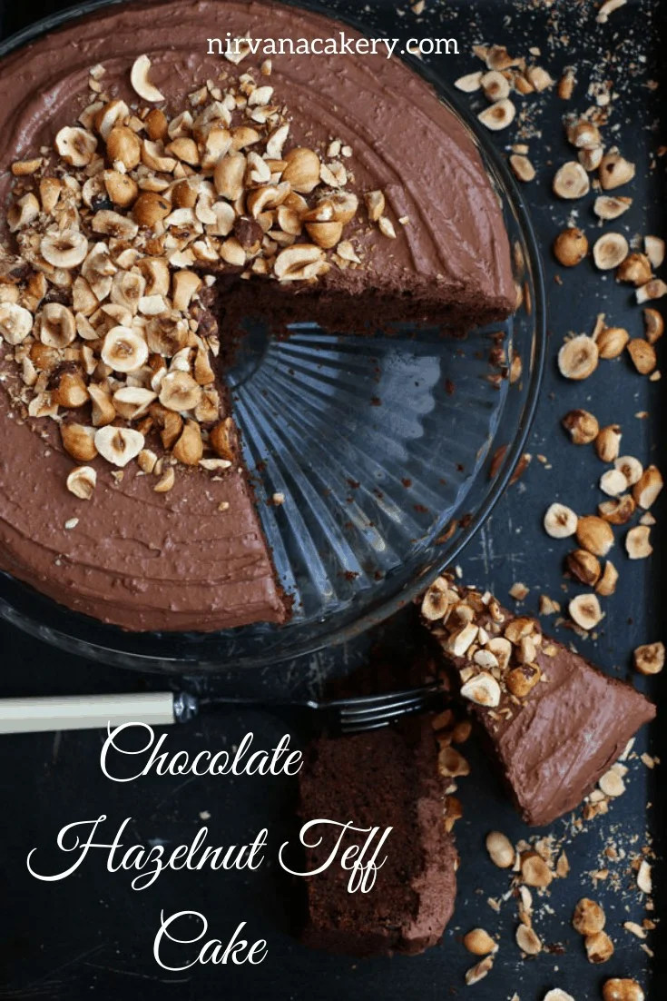 Chocolate and Hazelnut Teff Cake