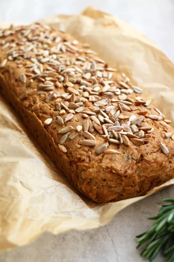 Butternut Squash Rosemary Bread (gluten-free & vegan)