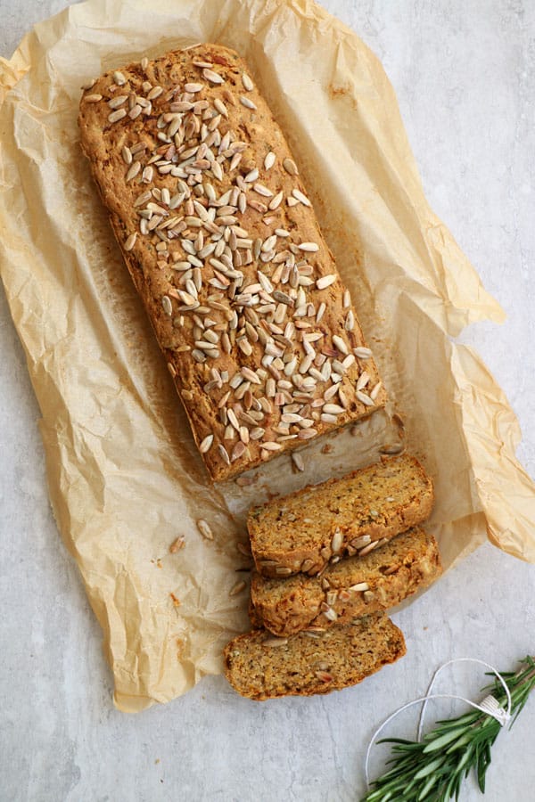 Butternut Squash Rosemary Bread (gluten-free & vegan)