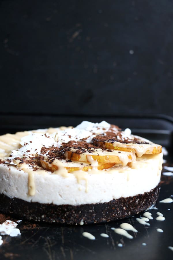 Raw Carob, Coconut and Pear Cake (grain-free & vegan)