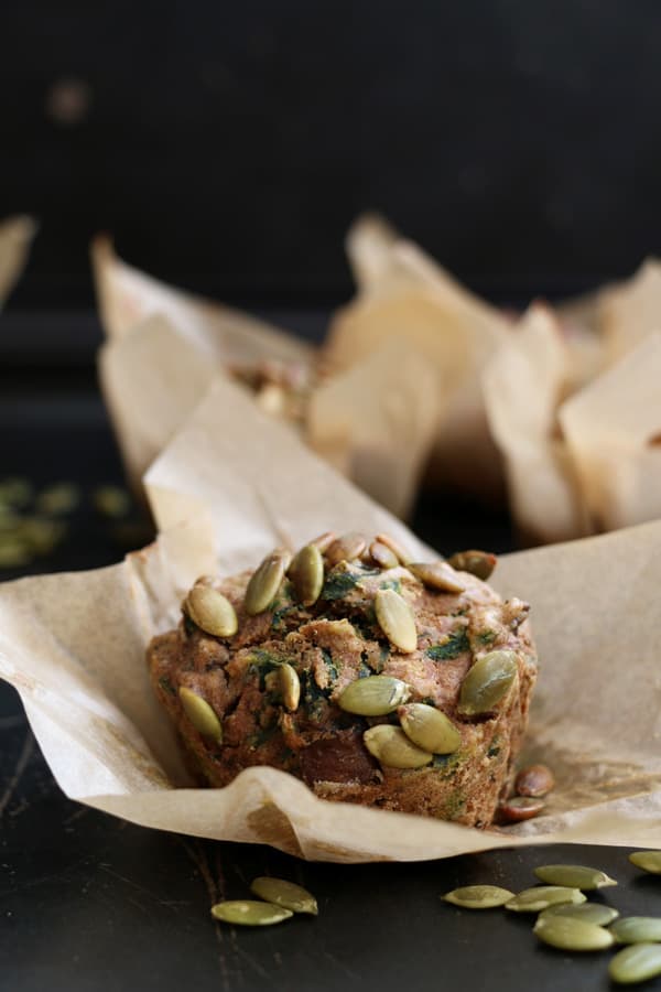 Mushroom, Kale and Buckwheat Muffins