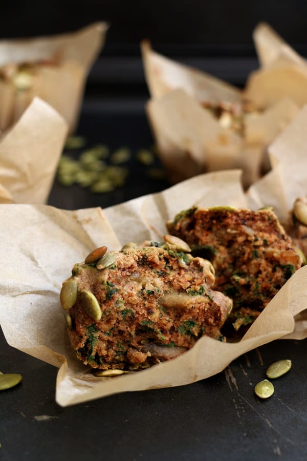 Mushroom, Kale and Buckwheat Muffins