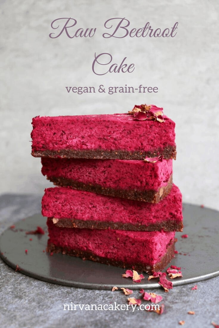 Raw Beetroot Cake with Walnut and Fig Crust (grain-free & vegan)