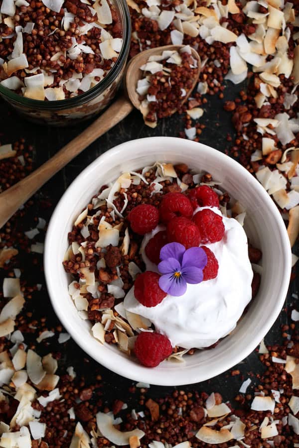 Raspberry, Coconut and Buckwheat Granola  Nirvana Cakery