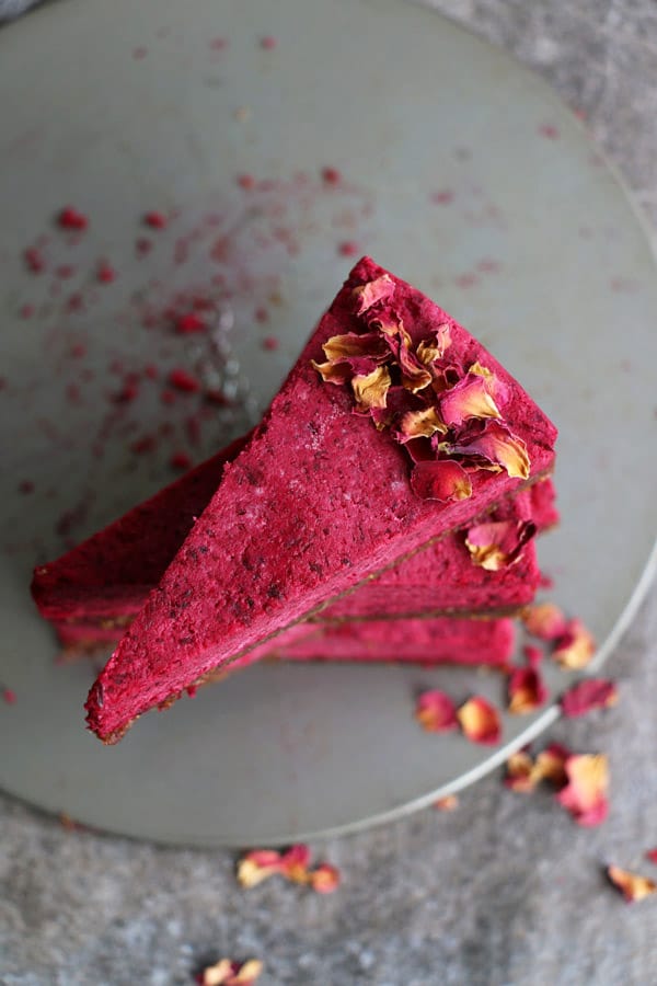 Raw Beetroot Cake with Walnut and Fig Crust (grain-free & vegan)