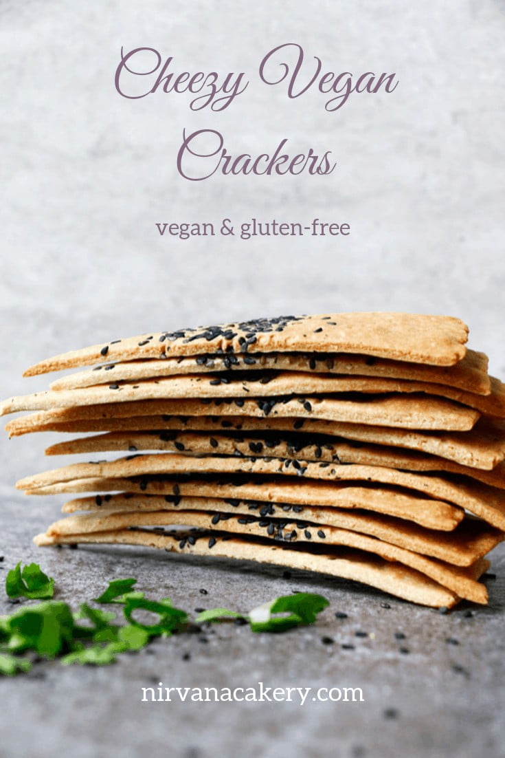 Cheezy Vegan Crackers (gluten-free)