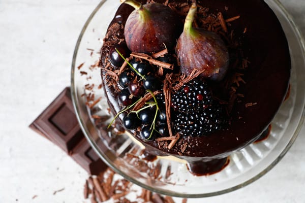 Vegan Chocolate Cake with Chickpea Tahini Frosting (gluten-free)