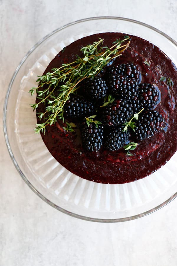 Chocolate, Blackberry and Thyme Ice Cream Cake (grain-free & vegan)