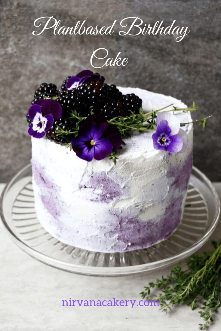 Drip cake violet et noir vegan, sans gluten