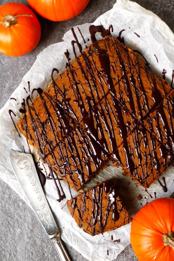 Pumpkin Chocolate Bars (vegan, gluten-free, nut-free)