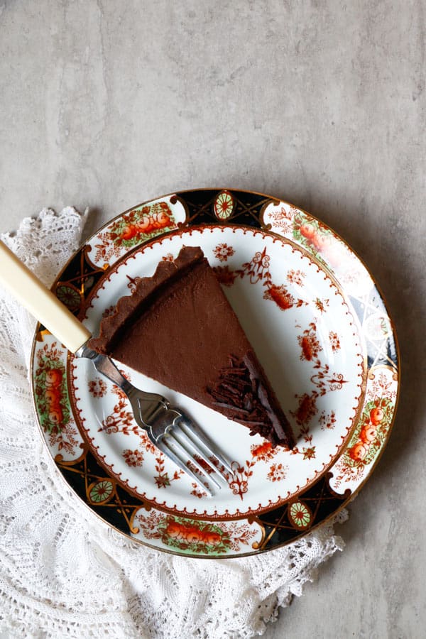 Chocolate Pumpkin Tart (vegan, gluten-free, nut-free)