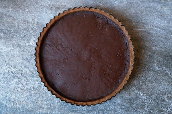 Chocolate Pumpkin Tart (vegan, gluten-free, nut-free)