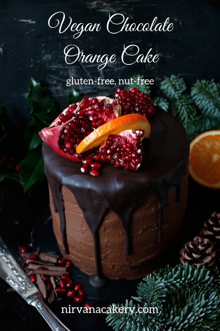 Vegan Chocolate Orange Cake (gluten-free, nut-free)