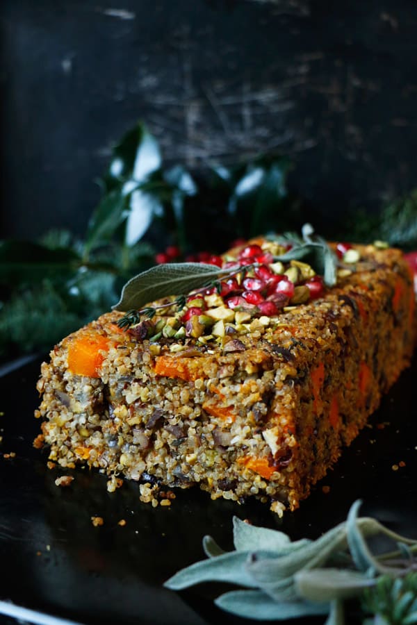 Quinoa Squash Nut Roast (gluten-free & vegan)