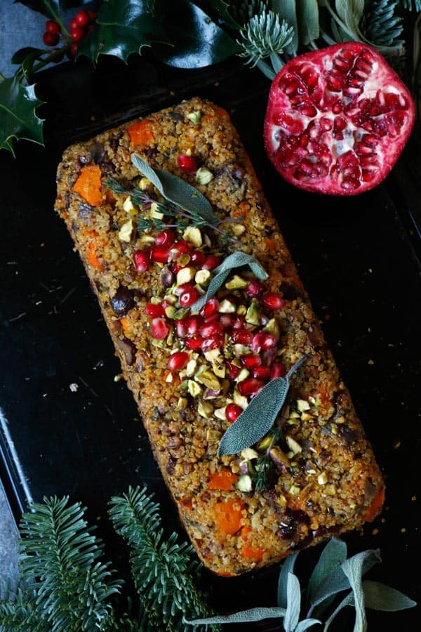 Quinoa Squash Nut Roast (gluten-free & vegan)