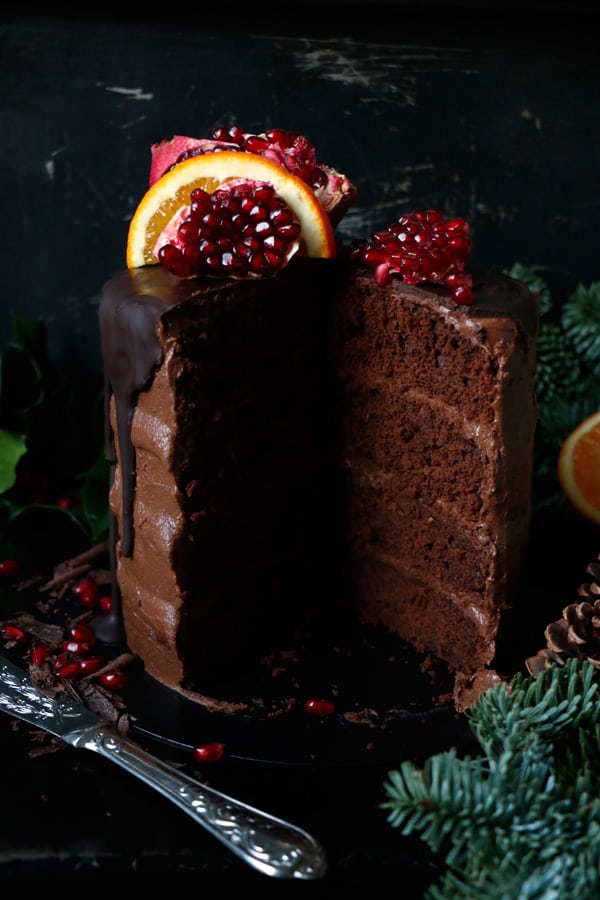 Vegan Chocolate Orange Cake (gluten-free, nut-free)