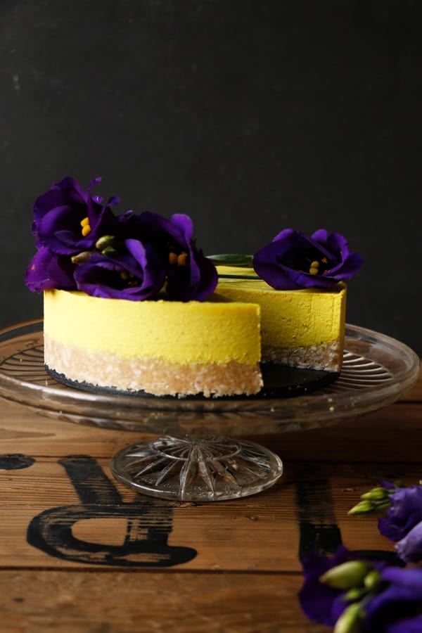 Golden Milk Macadamia Cheesecake (grain-free & vegan)