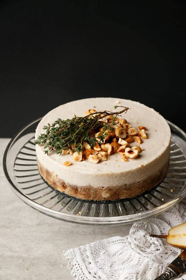 Parsnip Pear Hazelnut Cake (raw, vegan, grain-free)