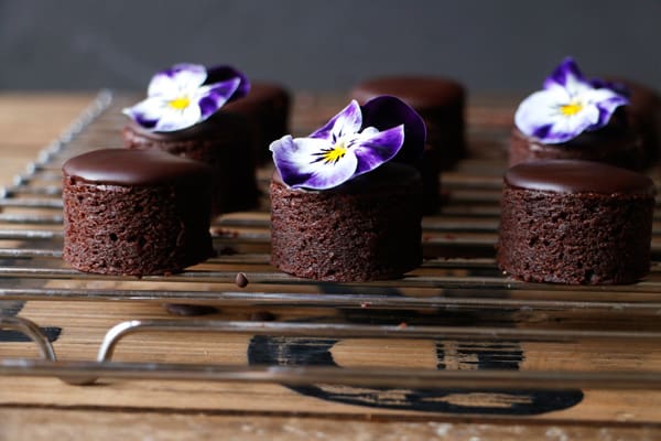 Vegan Brownie Petit Fours (gluten-free, nut-free)